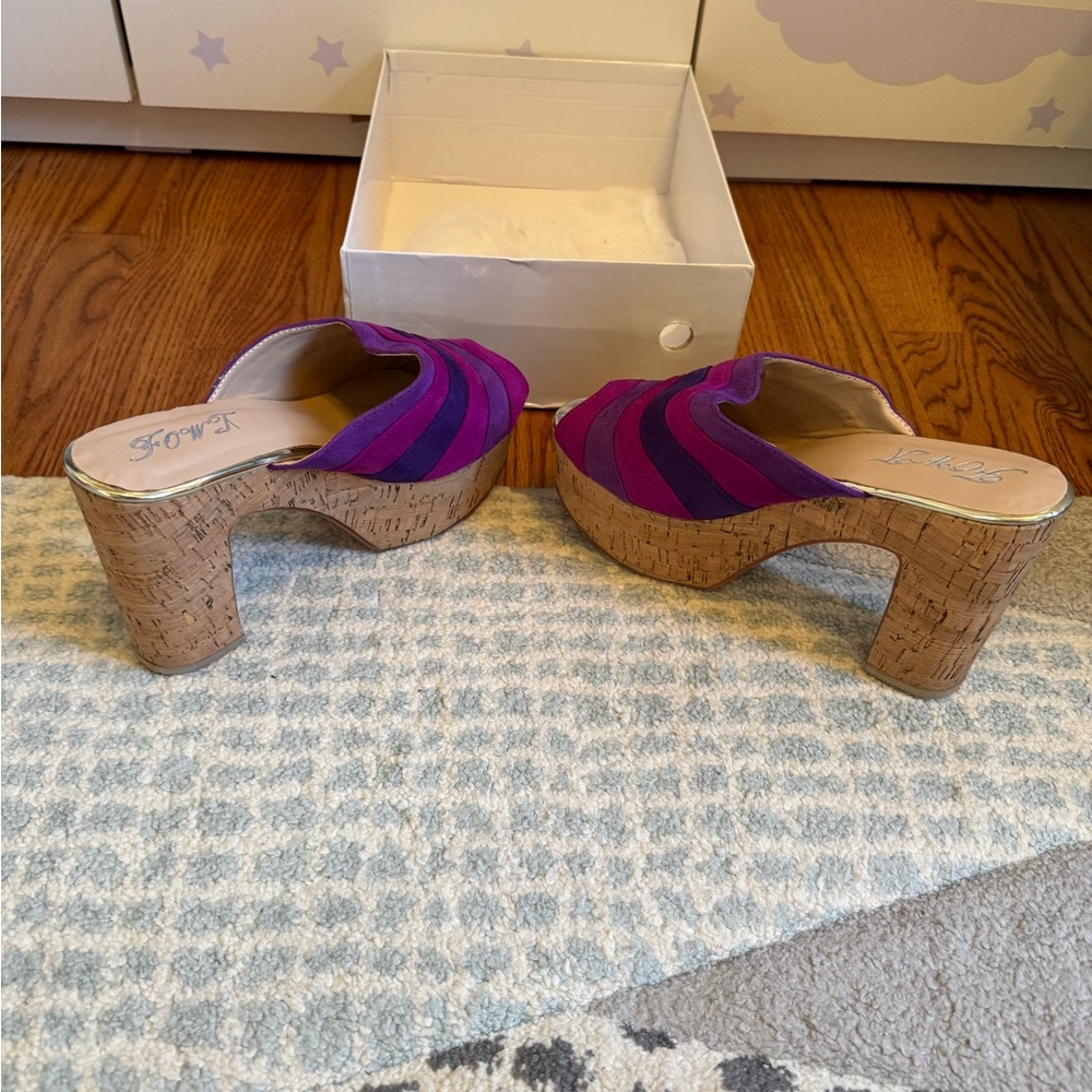 Vibrant purple platform mules - Picture 5 of 5